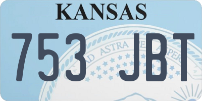 KS license plate 753JBT