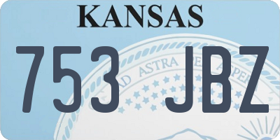 KS license plate 753JBZ