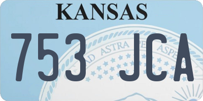KS license plate 753JCA