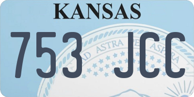 KS license plate 753JCC