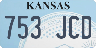 KS license plate 753JCD