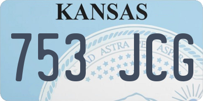 KS license plate 753JCG