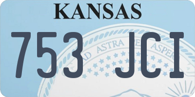 KS license plate 753JCI