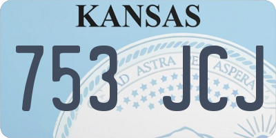 KS license plate 753JCJ