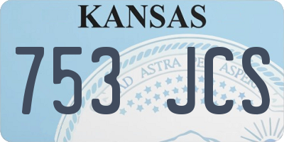 KS license plate 753JCS