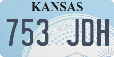 KS license plate 753JDH