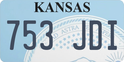 KS license plate 753JDI