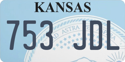 KS license plate 753JDL