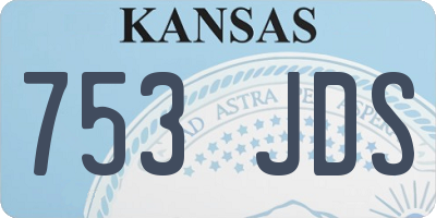 KS license plate 753JDS