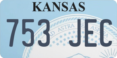 KS license plate 753JEC