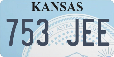 KS license plate 753JEE