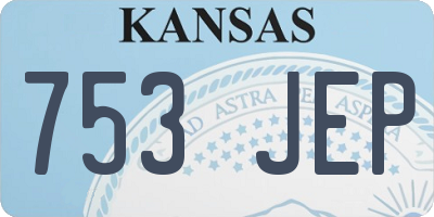 KS license plate 753JEP