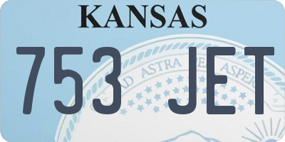 KS license plate 753JET