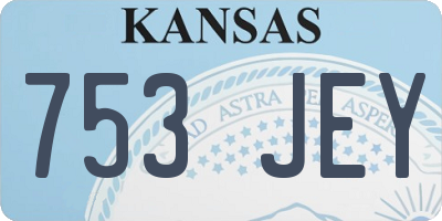 KS license plate 753JEY