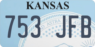 KS license plate 753JFB