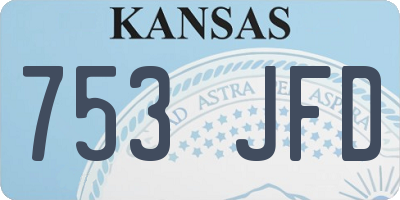 KS license plate 753JFD