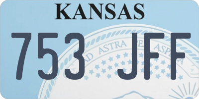 KS license plate 753JFF