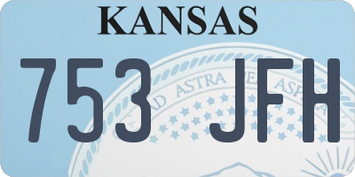 KS license plate 753JFH