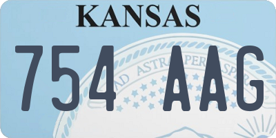 KS license plate 754AAG