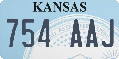 KS license plate 754AAJ