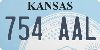 KS license plate 754AAL