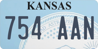 KS license plate 754AAN
