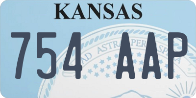 KS license plate 754AAP