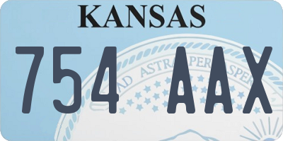 KS license plate 754AAX