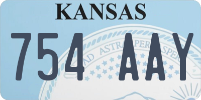KS license plate 754AAY