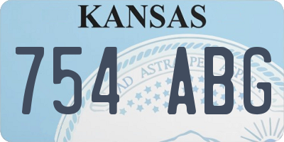 KS license plate 754ABG