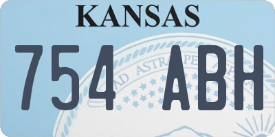 KS license plate 754ABH