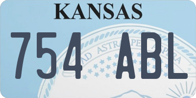 KS license plate 754ABL