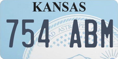 KS license plate 754ABM