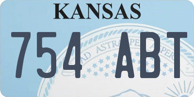 KS license plate 754ABT