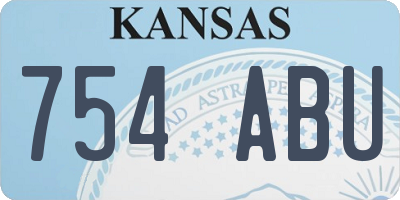 KS license plate 754ABU