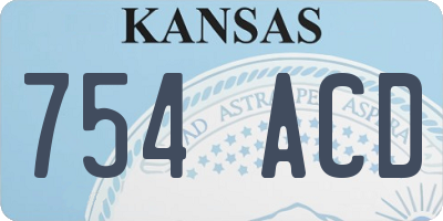 KS license plate 754ACD