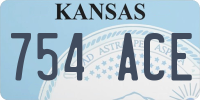 KS license plate 754ACE
