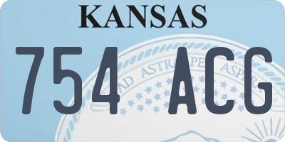 KS license plate 754ACG