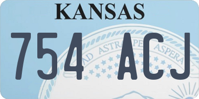 KS license plate 754ACJ