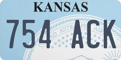 KS license plate 754ACK