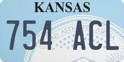 KS license plate 754ACL