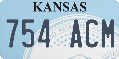 KS license plate 754ACM