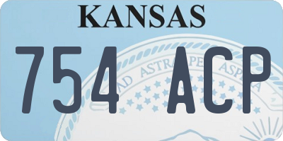 KS license plate 754ACP