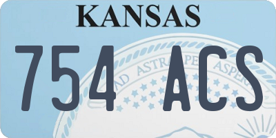KS license plate 754ACS