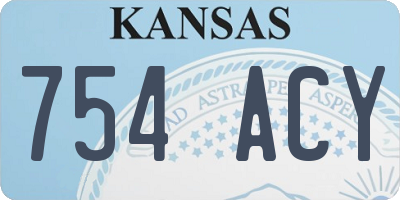 KS license plate 754ACY