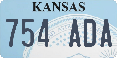 KS license plate 754ADA