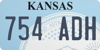 KS license plate 754ADH