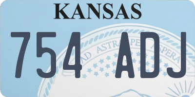 KS license plate 754ADJ
