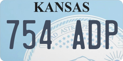 KS license plate 754ADP