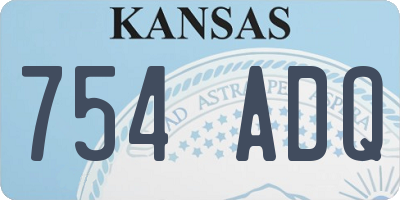 KS license plate 754ADQ